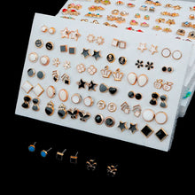 Load image into Gallery viewer, 36/18pairs Multicolor Hypoallergenic Stud Earrings Set