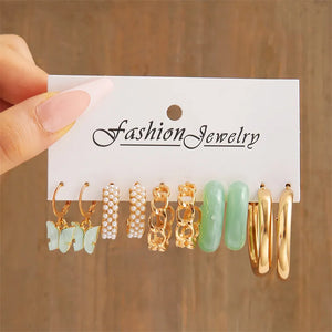 Trendy Colorful Earrings Set