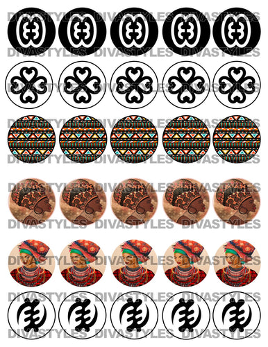 1.5 inch AFRICAN PRINTABLE SHEET DOWNLOAD ONLY