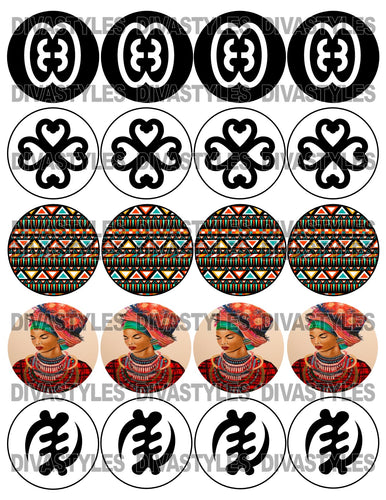 2 inch AFRICAN PRINTABLE DOWNLOAD ONLY