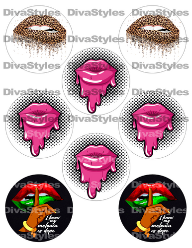 LIPS 3 inch PRINTABLE SHEET DOWNLOAD ONLY