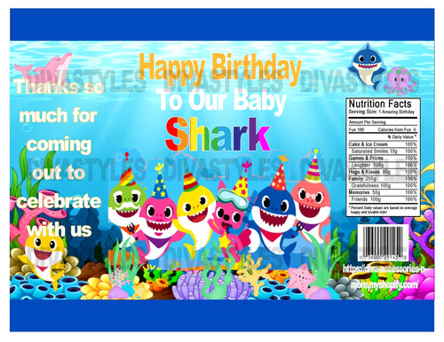 Baby Shark Age printable chip bag, DOWNLOAD ONLY - Diva Accessories N More