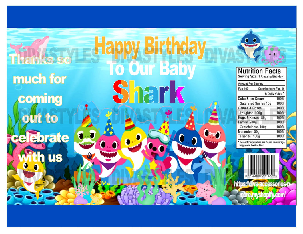 Baby Shark Age printable chip bag, DOWNLOAD ONLY - Diva Accessories N More