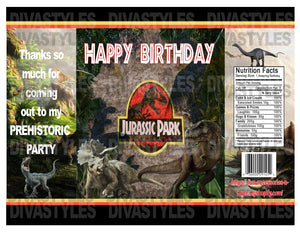 Jurassic Park printable chip bag, DOWNLOAD ONLY - Diva Accessories N More