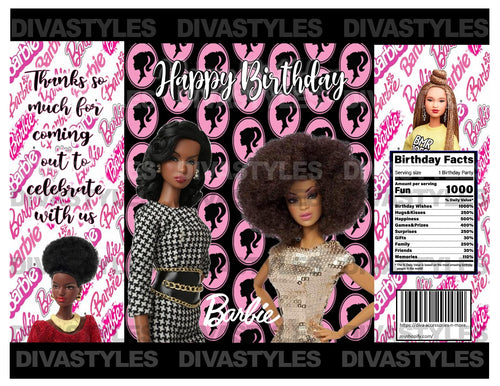 BARBIE theme printable chip bag, DOWNLOAD ONLY