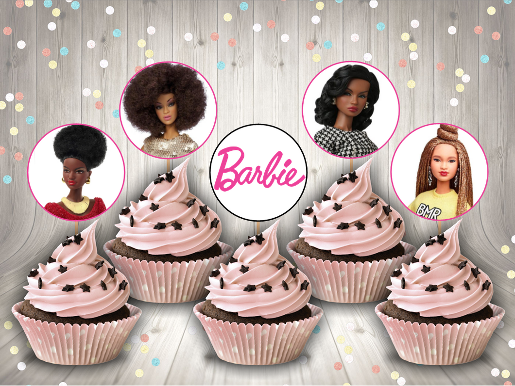 Barbie printable cupcake toppers 2 inch