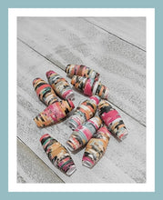 Load image into Gallery viewer, Colorful Paper bead Template PRINTABLE, DOWNLOAD