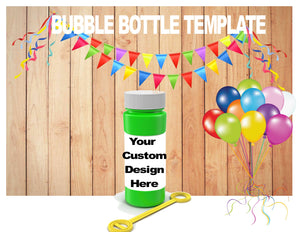 Bubble Bottle label TEMPLATE - Diva Accessories N More