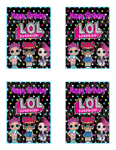 LOL DOLL teal Caprisun printable download - Diva Accessories N More