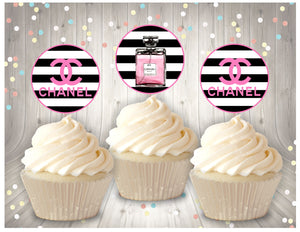 Chanel printable cupcake toppers - Diva Accessories N More