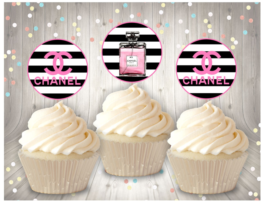 Chanel printable cupcake toppers - Diva Accessories N More