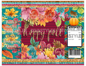 FALL theme printable chip bag, DOWNLOAD ONLY