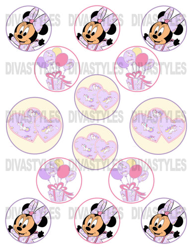 2 inch Unicorn Minnie PRINTABLE DOWNLOAD ONLY