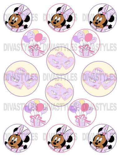 2 inch Unicorn Minnie PRINTABLE DOWNLOAD ONLY