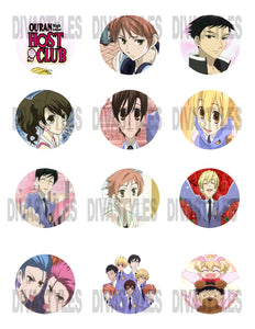Ouran High Host Club printable cupcake toppers - Diva Accessories N More