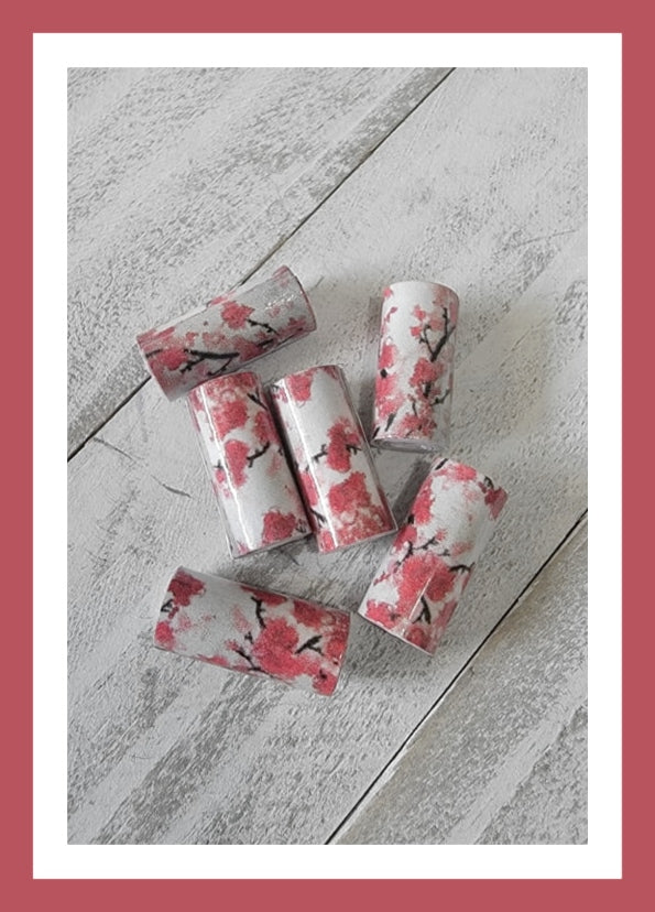 Cherry tree Paper bead Template PRINTABLE, DOWNLOAD