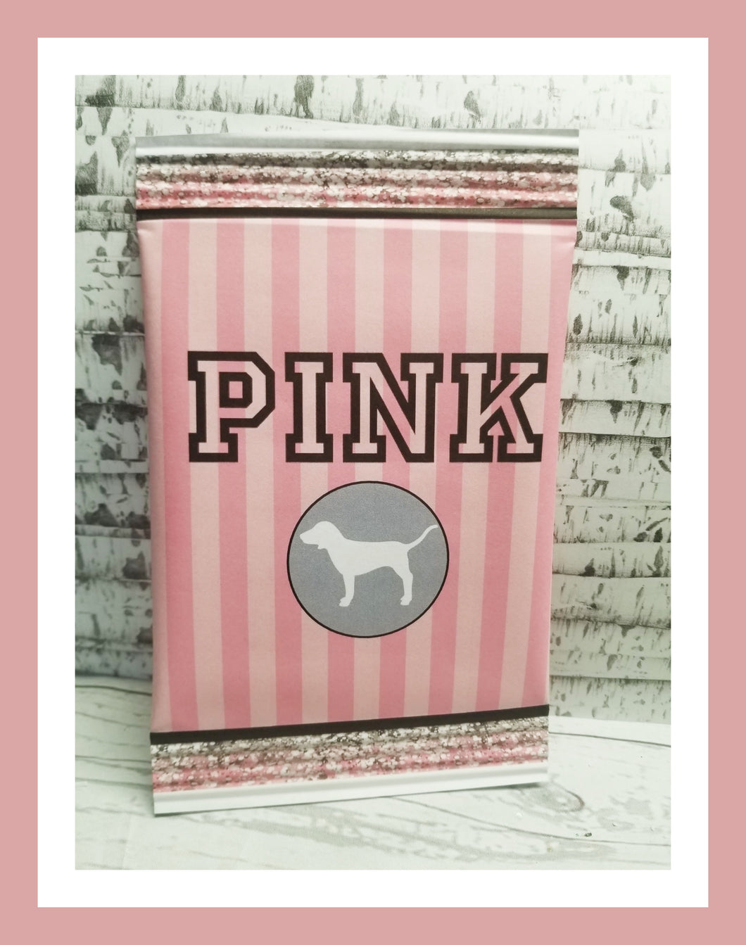 Pink theme silver printable chip bag, DOWNLOAD ONLY - Diva Accessories N More