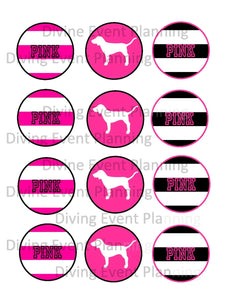 Designer Inspired cupcake toppers, printable - Diva Accessories N More