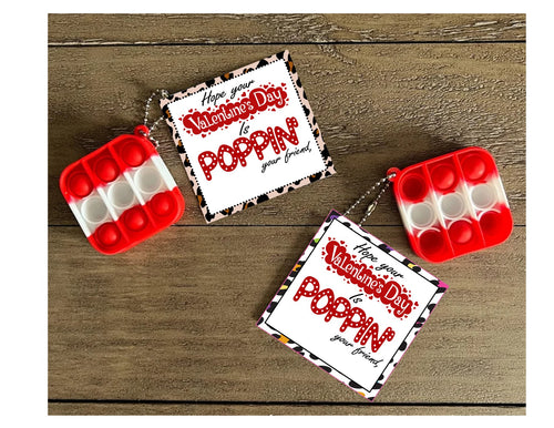 Valentine's Day Poppin Tag printable, DOWNLOAD ONLY