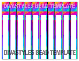 Rainbow Paper Bead template large PRINTABLE SHEET DOWNLOAD ONLY