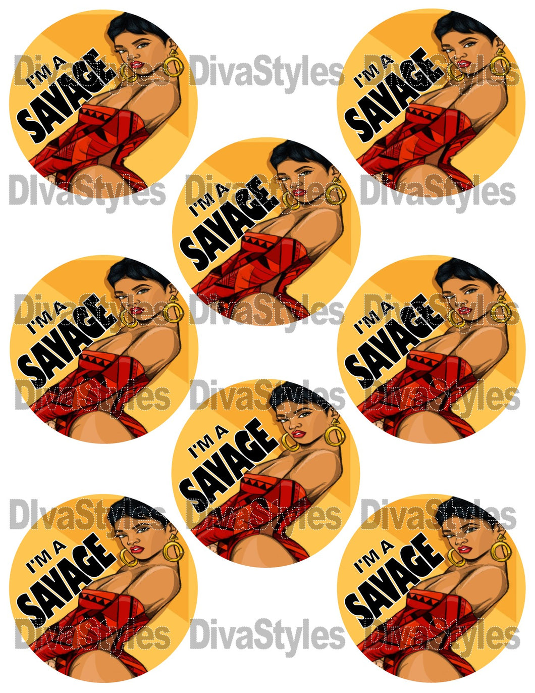 Savage 3 inch PRINTABLE SHEET DOWNLOAD ONLY