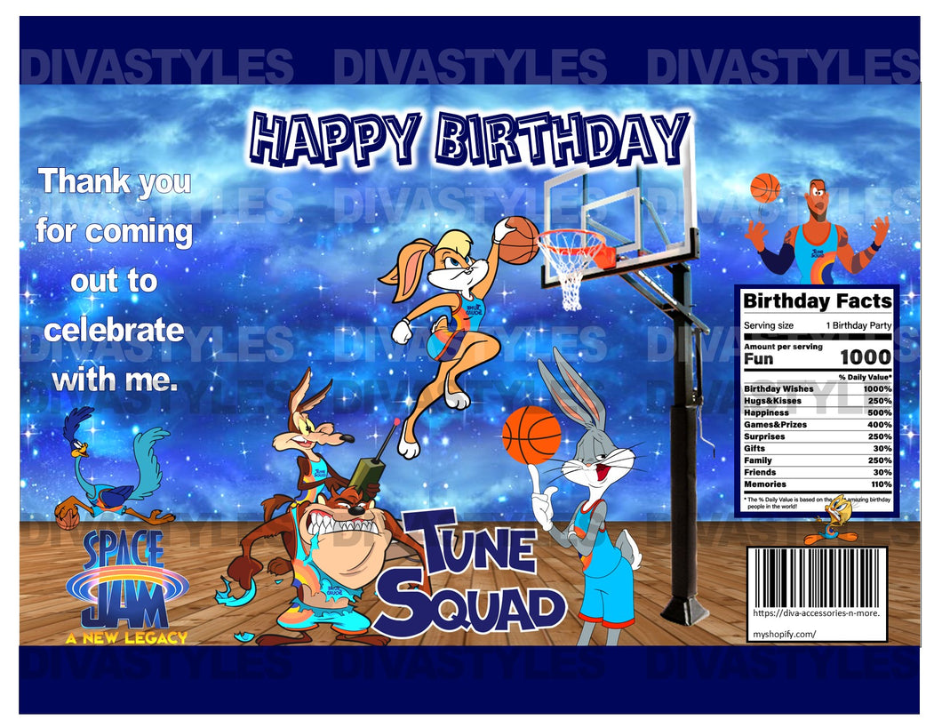 Space Jam printable chip bag, DOWNLOAD ONLY