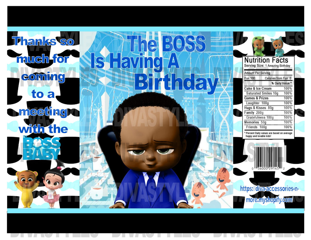 The Boss Baby printable chip bag, pastel DOWNLOAD ONLY - Diva Accessories N More